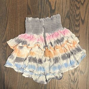 Vintage Havana Colorful Girls Ruffle Skirt, Tie Dye, size small 7/8